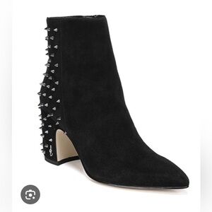 Sam Edelman Heath Black Suede Studded Bootie